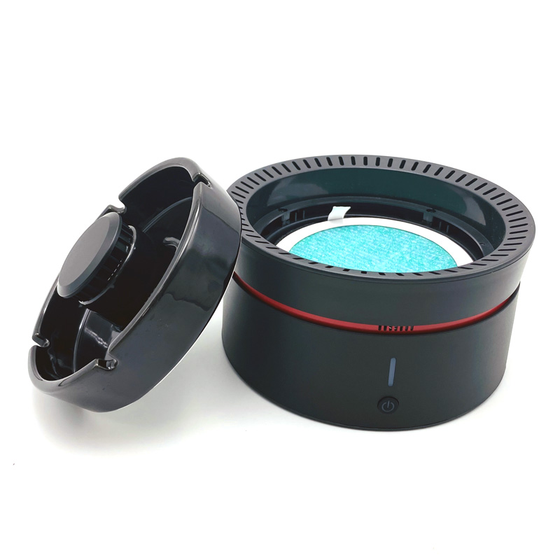 Μοντέρνα ηλεκτρονική ευφυΐα και δημιουργικός καθαριστής αέρα επιτραπέζιου τασάκι T2