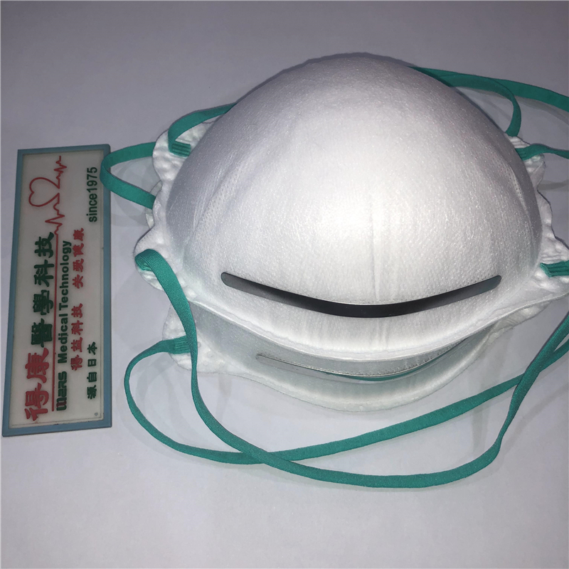 Μίας χρήσης μη υφασμένη κούπα σε σχήμα N95 μισή μάσκα προσώπου για μόνη χρήση