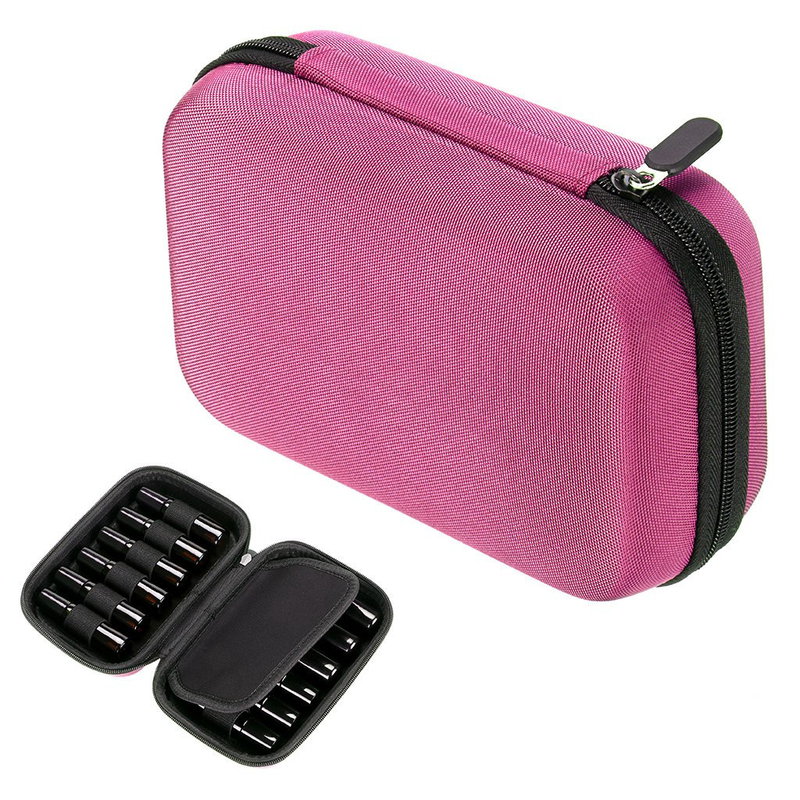 12 πλέγμα τσάντα αιθέριου ελαίου μπουκάλι τσάντα αποθήκευσης μπουκαλιού με φερμουάρ φορητό κουτί αποθήκευσης αιθέριου ελαίου κο...