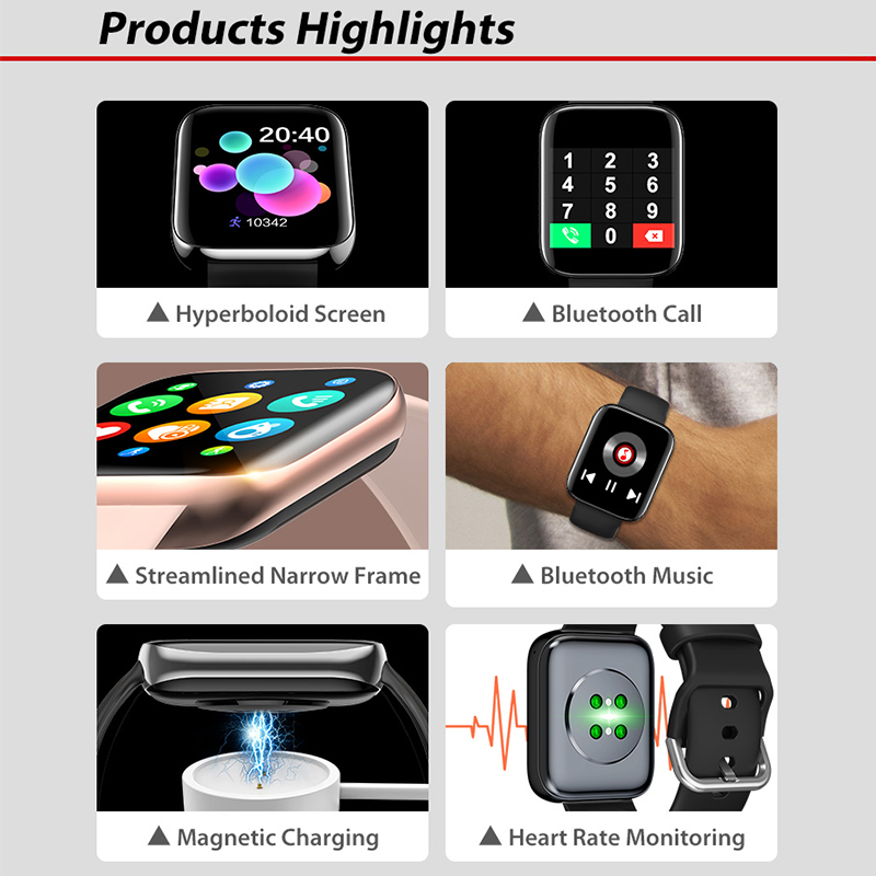 Smart Watch, Fitness Tracker with Heart Rate Monitor, Activity Tracker with 1.3