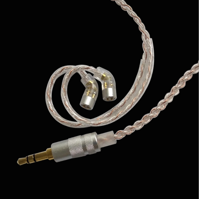 Προσαρμοσμένο ιαπωνικό χάλκινο σπουργίτι EM2 με σύρμα αναβάθμισης ακουστικών μικροφώνων 0.78 MCX/Type-C ασημένιο σύρμα χαλκού