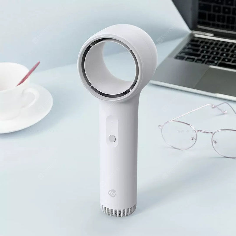 Juntaitong MiNi Ανεμιστήρας χειρός χωρίς πτερύγιο Ασφάλεια χωρίς πτερύγιο Ισχυρός άνεμος Χαμηλός θόρυβος Όμορφος και φορητός ανεμιστή...