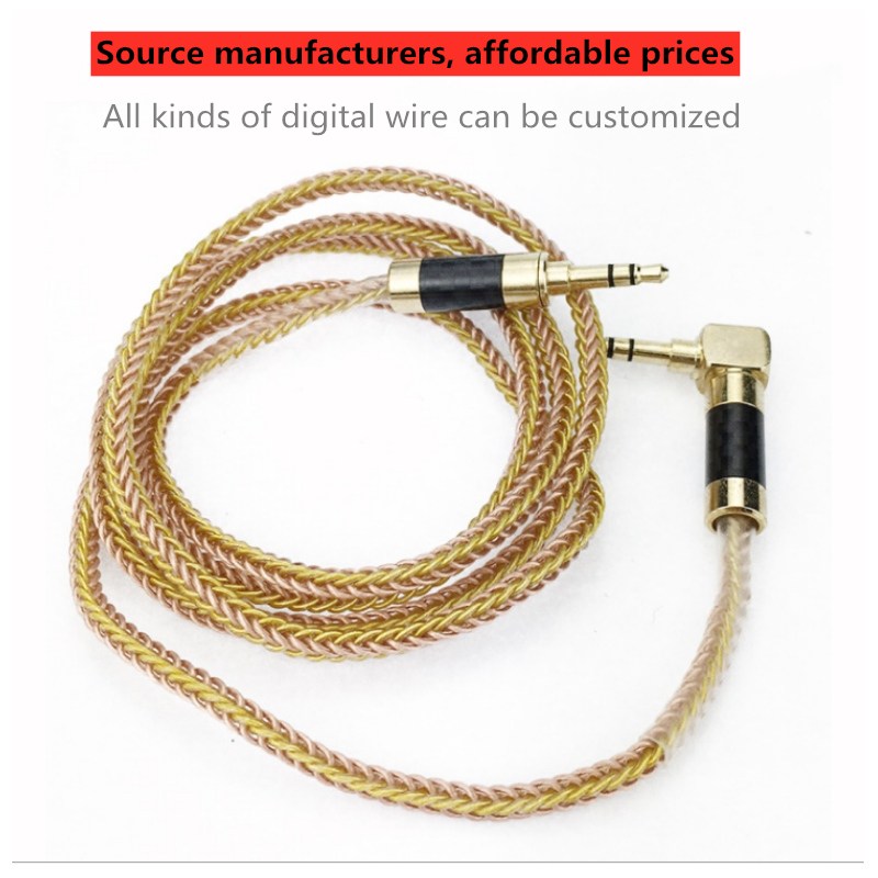 Προσαρμοσμένη 3.5MMMCX Κινητή τηλεφωνική γραμμή ήχου αυτοκινήτου AUX αγκώνας 8 Diy κινητή τηλεφωνική σύνδεση για την εγγραφή της γραμμής