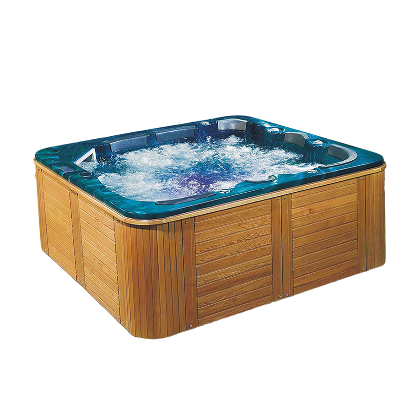 εξωτερική μπανιέρα-υδρομασάζ και πισίνα μασάζ με 7 μαξιλάρια