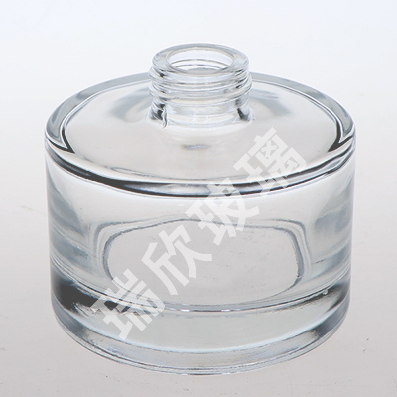 100 ml στρογγυλός τύπος γυάλινης φιάλης Reed Diffuser με κυλινδρικό καπάκι