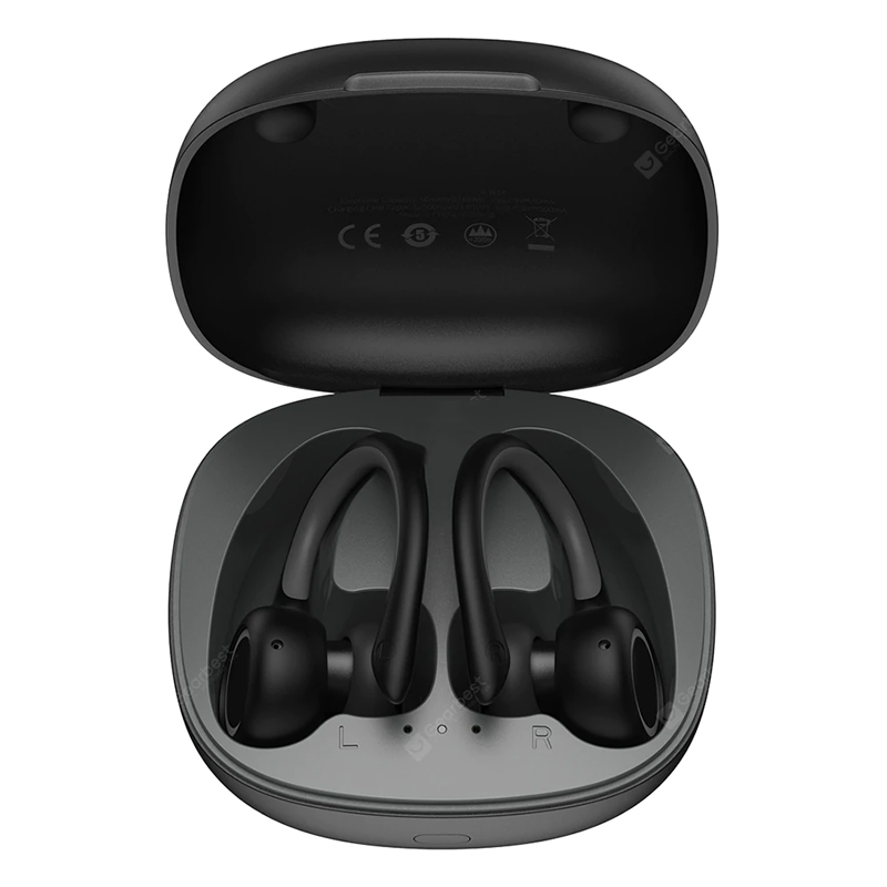 Baseus Encok W17 Sport Bluetooth Earbuds Ακουστικά TWS Ασύρματα ακουστικά Ακουστικά Υποστήριξη Qi Wireless Charging Smart Touch IP55 Waterproof - Μαύρο