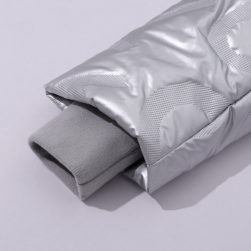 κυρίες Γράμματα ανάγλυφο μεταλλικό ύφασμα μακρύ ζεστό παλτό