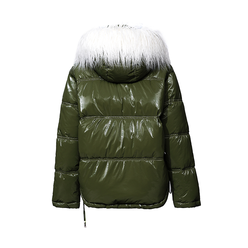 Γυναικείο ζεστό παλτό με αφαιρούμενο μπουφάν με κουκούλα