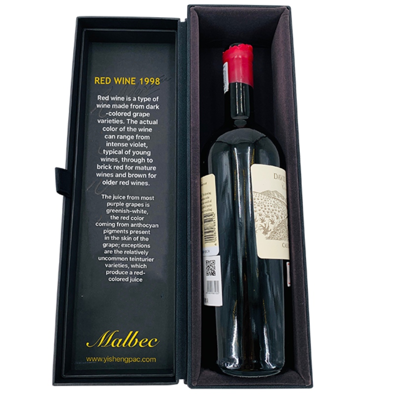 Πολυτελές κουτί συσκευασίας κρασιού με μαύρο EVA στο εσωτερικό