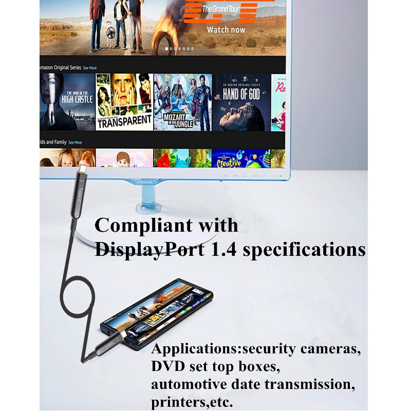 Καλώδιο 20M (65ft) Type C aoc 4K * 2K @ 60hz 10g για apple macbook Κινητό τηλέφωνο για σύνδεση με HDTV