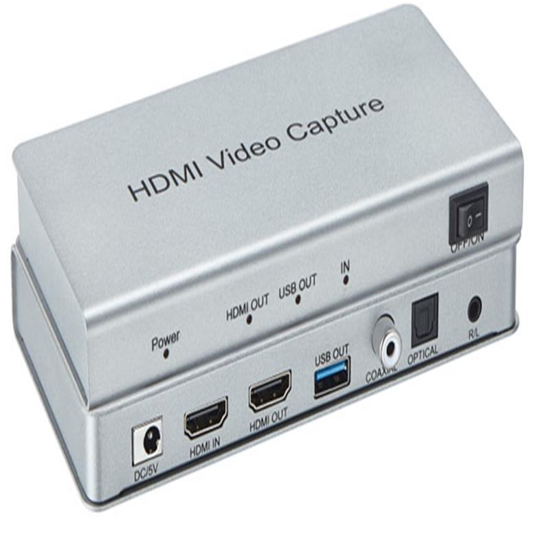 Λήψη βίντεο USB 3.0 HDMI με βρόχο HDMI, ομοαξονικό, οπτικό ήχο