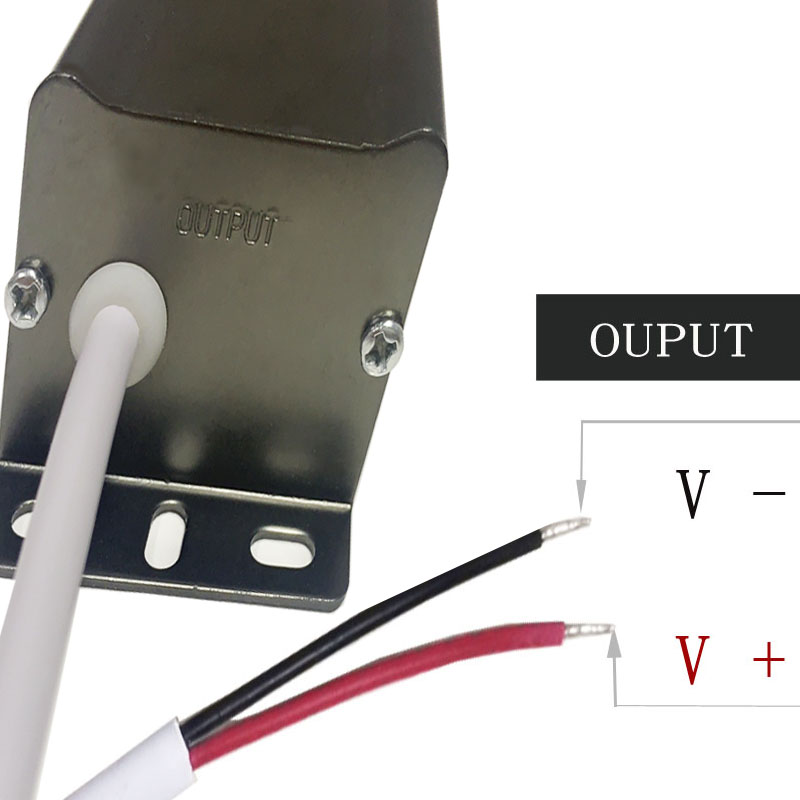 5A-60W-12V σταθερή τάση αδιάβροχη βιομηχανική τροφοδοσία αργιλίου με σκούρο περίβλημα
