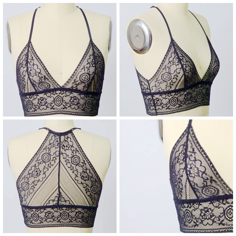 GA-5394 Grace κορίτσι Chantilly Lace Long Bralette χονδρική πώληση