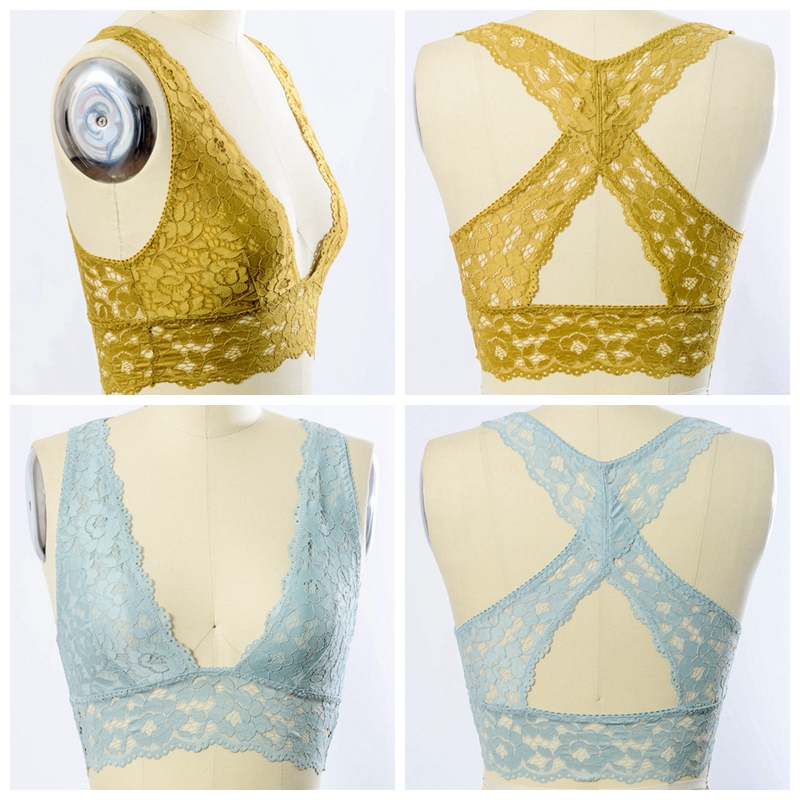 GA-5418 Grace κορίτσι βυθίστε το Racerback Lace Bralette χονδρική