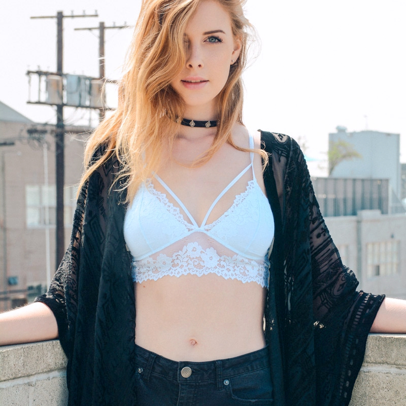 GA-5430 Grace κορίτσι Floral Lace Strappy Bralette χονδρική