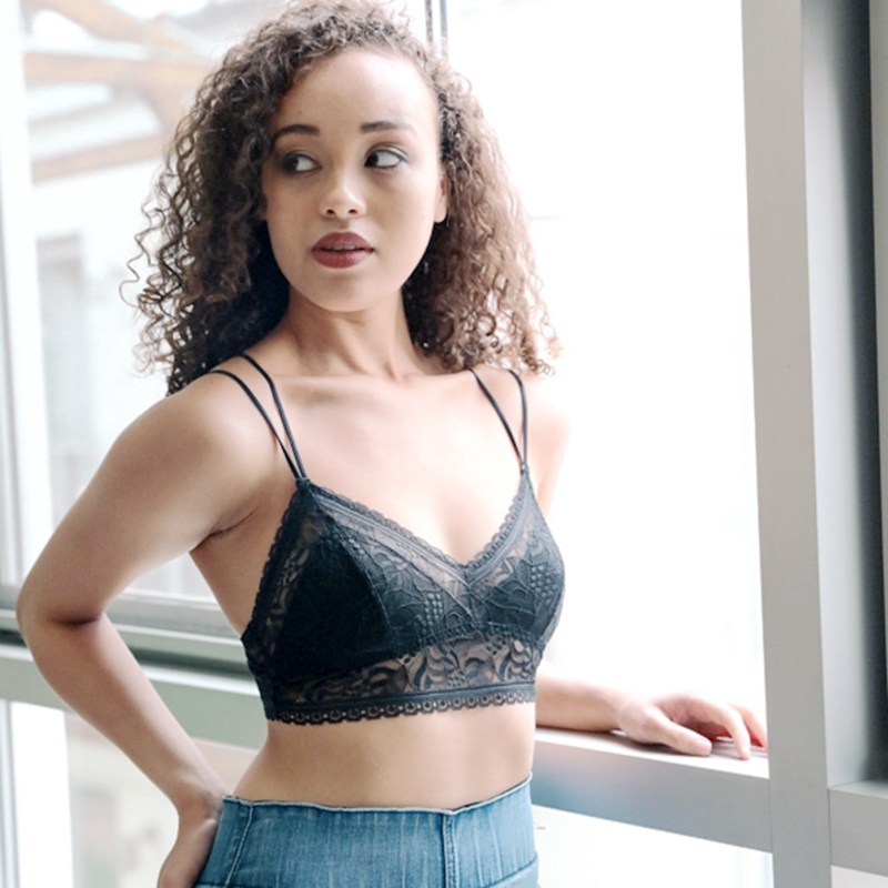 GA-5506 Grace κορίτσι χαραγμένο πίσω γεωμετρική δαντέλα Μπράλια