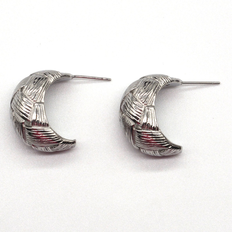 Ασημένια σκουλαρίκια γυναικεία σκουλαρίκια σκαλιστά στριφογυριστά, εργοστάσιο επεξεργασίας κοσμημάτων της Κίνας Ruifanbao