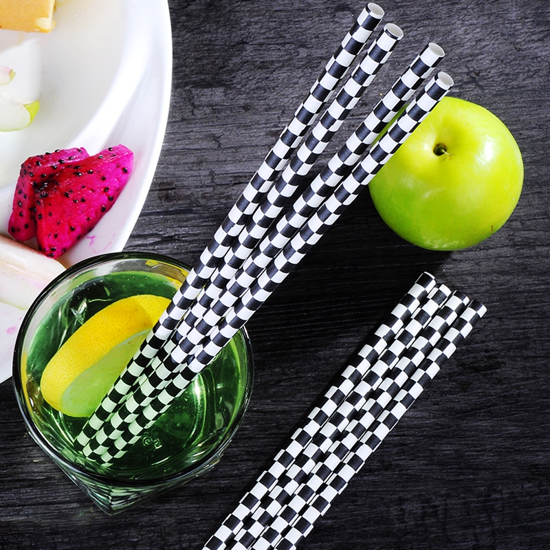 Καρό ασπρόμαυρο δημιουργικό χαρτί άχυρο