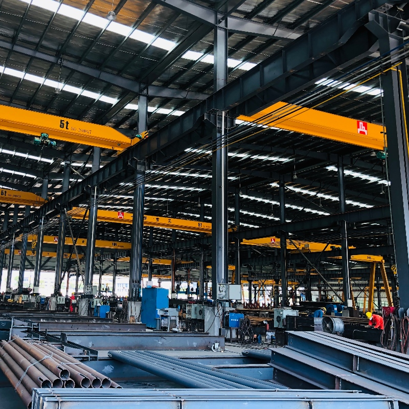 China Steel Structure Factory Framed Commercial Office Building, Construction Steel Truss Prefab
