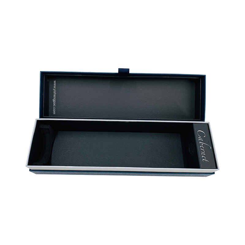 Σκούρο μπλε κουτί δώρου κρασιού σαμπάνια δώρο κουτί πολυτέλεια και κομψό