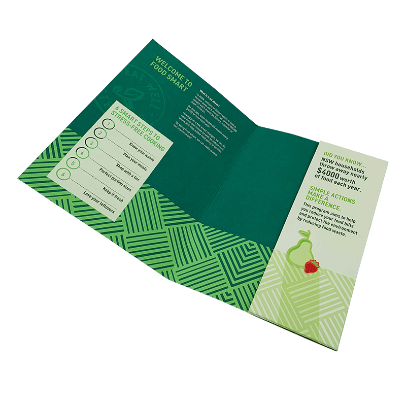 A4 χαρτοφυλάκια χαρτιού προσαρμοσμένα τυπωμένα