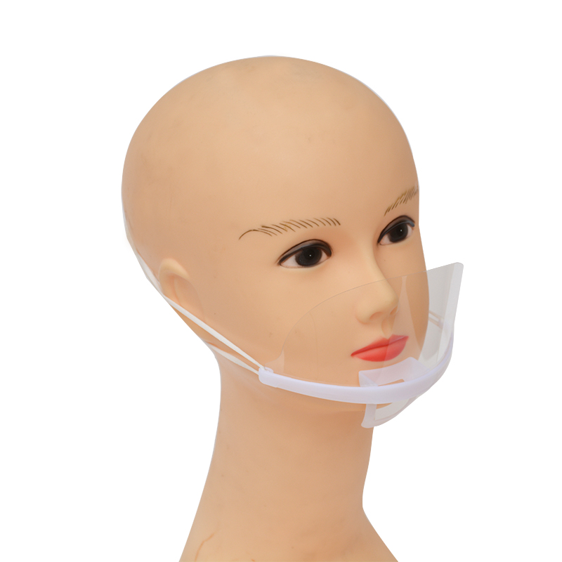 Διαφανής διπλής όψης Anti Fog Clear Plastic Mouth Shield For Restaurant Food Service