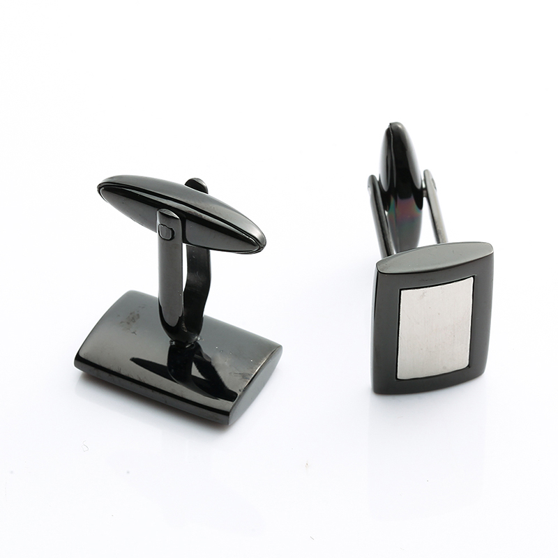 Δύο μανικετόκουμπα από ανοξείδωτο ατσάλι από μαύρο τόνο