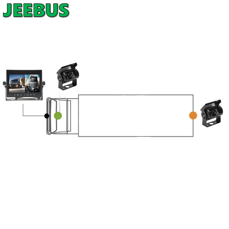 AHD 7inch DVR Monitor Σύστημα εγγραφής βίντεο εμπρόσθιας οπίσθιας όψης οπίσθιας κάμερας για φορτηγό