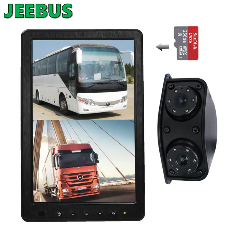 Vehicle Truck Bus Coach Camera 10.1inch Οπίσθιος Καθρέπτης DVR Monitor Σύστημα Μπροστινή πίσω Οθόνη Εγγραφή οθόνης