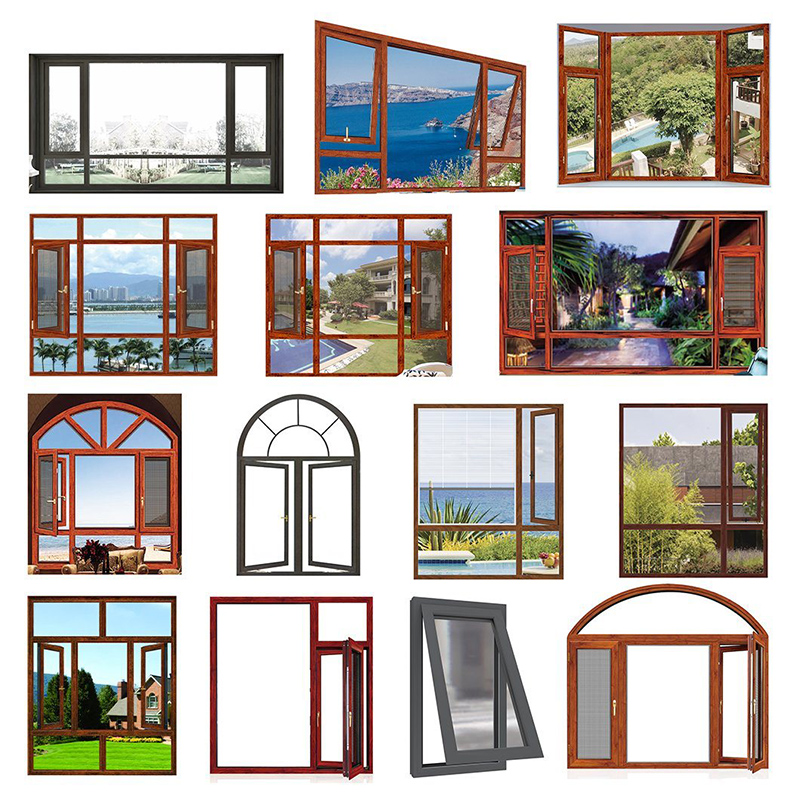 Παραγωγός Μηχανισμός παραθύρου Tilt Turn Windom Multilational Sunge Wood Color Casement Window Tilt Sash Windows Professional Alumum Swing Windows With Clear Tempered Glass Grill Design Cassident Window