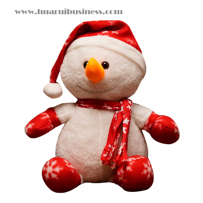 Χριστουγεννιάτικο ελάφι, χιονάνθρωπος με πολλά παιχνίδια, γεμιστή κούκλα για χριστουγεννιάτικη διακόσμηση.