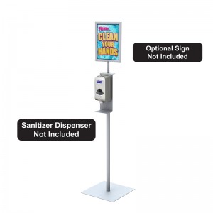 TMJ709 Factory Free Standing Metal Single Side Floor Hand Sanitizer Dispenser Rack