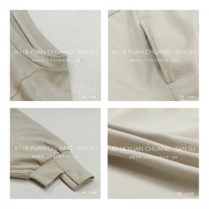 Σχέδια εύκαμπτης συναρμολόγησης Minimalist Round Collar Stized μανίκι style Casual Solid color βαμβακερό και λινό υπερμεγέθη προσαρμοσμένα 12685 Swatshirts