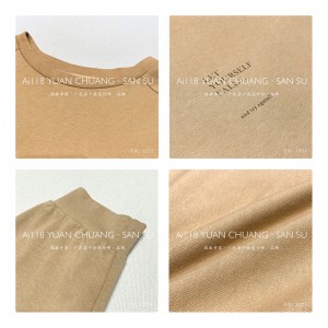 Σχέδια εύκαμπτης τοποθέτησης Minimalist Round Collar Stized μανίκι style Casual Solid color βαμβακερό και λινό υπερμεγέθη προσαρμοσμένα 12711 Swatshirts