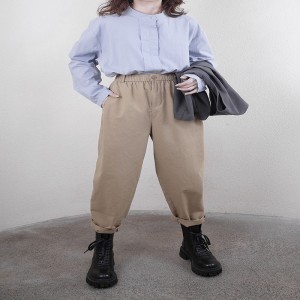 Χαλαρός σχεδιασμός Minimalist Stilish Τυχαίο Χρώμα Στερεά Striped Ελεγχόμενη υπερμεγέθη προσαρμοσμένη 17718 Στρογγυλή μπλούζα