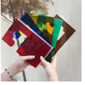 TMJ PP-539 Προσαρμοσμένη Ακρυλική οθόνη με εμπορικό σήμα ελαφριά, πολυτελή ετικέτα διακόσμησης καταστήματος ρούχων