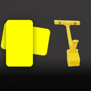 TMJ POP 038 Διαφανές λουράκι Συγκολλητικό πλαστικό κλιπ στην πινακίδα τύπου A6 Σούπερ μάρκετ Ράφι Ακρυλικό κάτοχος πινακίδας 11X14 Ακρυλ...