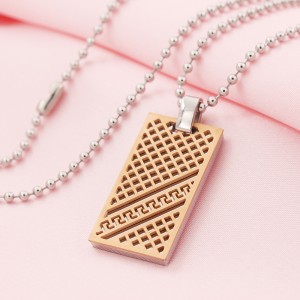 Χονδρικό κολιέ μενταγιόν από ανοξείδωτο ατσάλι με δύο τόνους