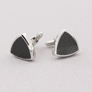 Mens Cufflinks Χειροποίητα Carbon Fiber Cufflinks Sets for Wedding Business
