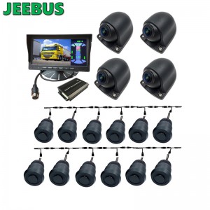 360 Bird View System 3D All Round View Parking Panorama Car Security Security με Ultrason Parking Sensors