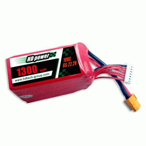 Μπαταρία HD POWER 1300mAh 100C 6S 22.2V FPV lipo