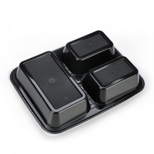 Μίας χρήσης στρογγυλό PP Πλαστικό δοχείο παράδοσης τροφίμων Πλαστικό δοχείο αποθήκευσης Συσκευασία μεσημεριανό κουτί με κάλυμμα