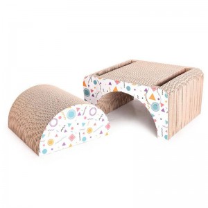 Συνδυασμός τετράγωνου σκαμνιού και γάτας