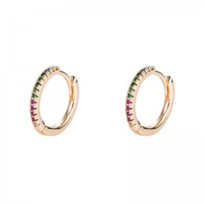 Ευρωπαϊκή και αμερικανική προσωπικότητα μόδα κρύο άνεμος ελαφρώς ένθετο χρώμα ζιργκόν ορείχαλκος χρυσό επιχρυσωμένο αυτί πόρπη...