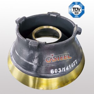 TEREX PEGSO TC1000, TC1150, TC1300 COUE CRUSHER CONCAVE&MANTLE MN22CR2