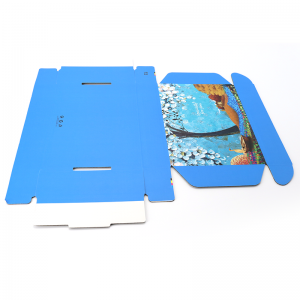 Tuck συνδρομητική συσκευασία παπουτσιών Εκτύπωση χρωματισμένο κυματοειδές χαρτί αποστολή μπλε προσαρμοσμένο λογότυπο Mailer Box