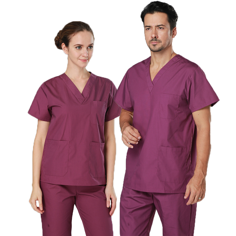 Νοσοκόμα γιατρός ομοιόμορφες κορυφές παντελόνι scrub σύνολα προσαρμοσμένο λογότυπο