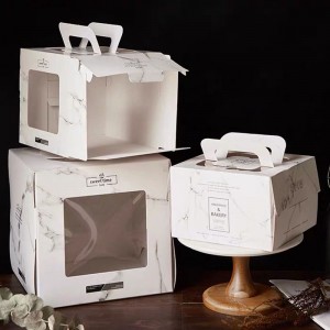 Προσαρμοσμένο κουτί κέικ γενεθλίων Πτυσσόμενο ψημένο κουτί συσκευασίας τροφίμων