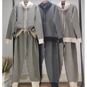 Μοντέρνο τάση αναψυχής All-match Qianbird-τύπου πλεκτό κοστούμι δύο τεμαχίων 68015#