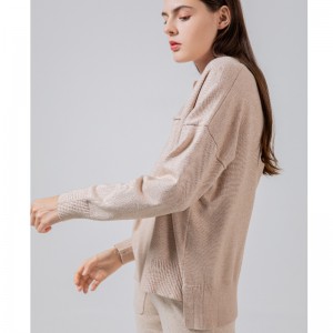 Μοντέρνα τάση Απλή αναψυχή Joker Βασική Lapel Knit Single Jacket 68057#